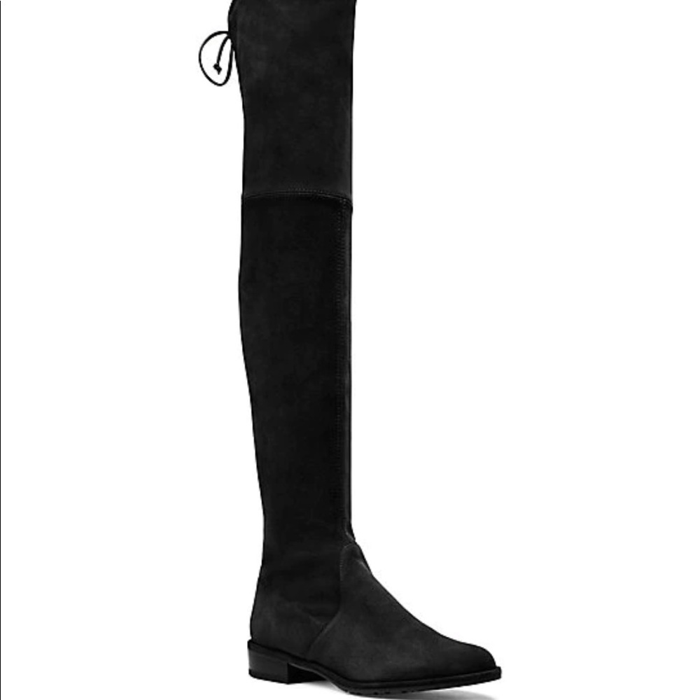 Stuart Weitzman Black Suede Lowland Boot - image 1